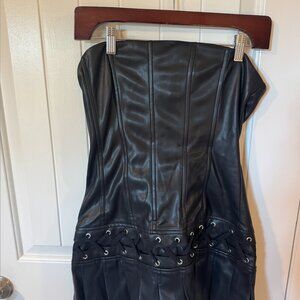 Dolls Kill Faux Leather Paula Mini Dress